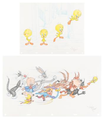 Lot #418 Looney Tunes (2) oversized original