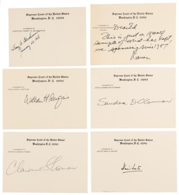 Lot #312 Supreme Court Justices (6) Signatures