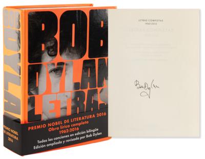 Lot #624 Bob Dylan Signed Book - Letras Completas,