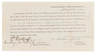 Lot #325 Raphael Semmes Civil War-Dated Document
