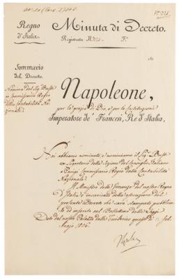 Lot #334 Napoleon Document Signed, Appointing a