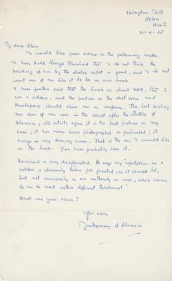 Lot #353 Montgomery of Alamein Autograph Letter