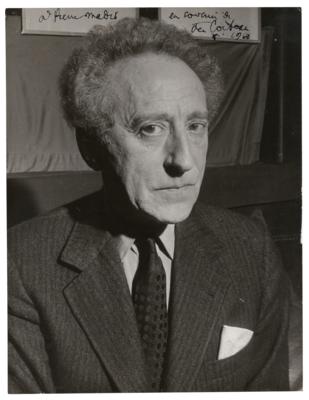 Lot #449 Jean Cocteau Signed Photograph
