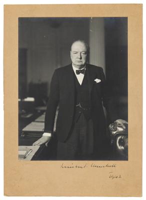 Lot #210 Winston Churchill Signed War-Dated