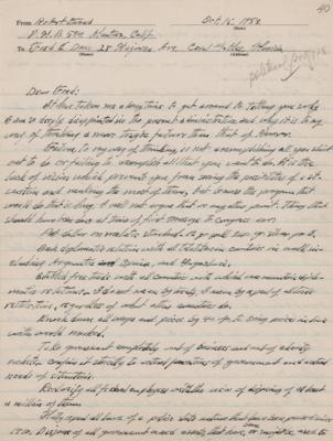 Lot #311 Robert Stroud Autograph Letter Signed