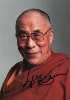 Lot #259 Dalai Lama Signed Photograph
