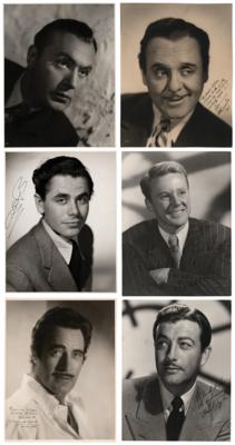 Lot #484 Classic Hollywood Actors (6) Signed