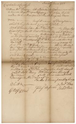 Lot #305 George Ross Autograph Document Signed