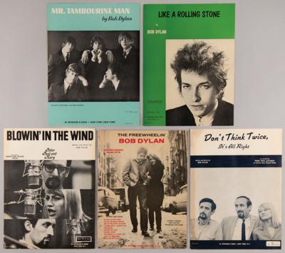 Lot #547 Bob Dylan (5) Sheet Music Booklets with 