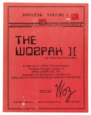 Lot #6167 Steve Wozniak Signed WOZPAK II Docupak