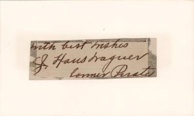 Honus Wagner Signature as 