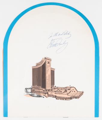 Lot #651. Elvis Presley Signed Las Vegas Hilton Menu