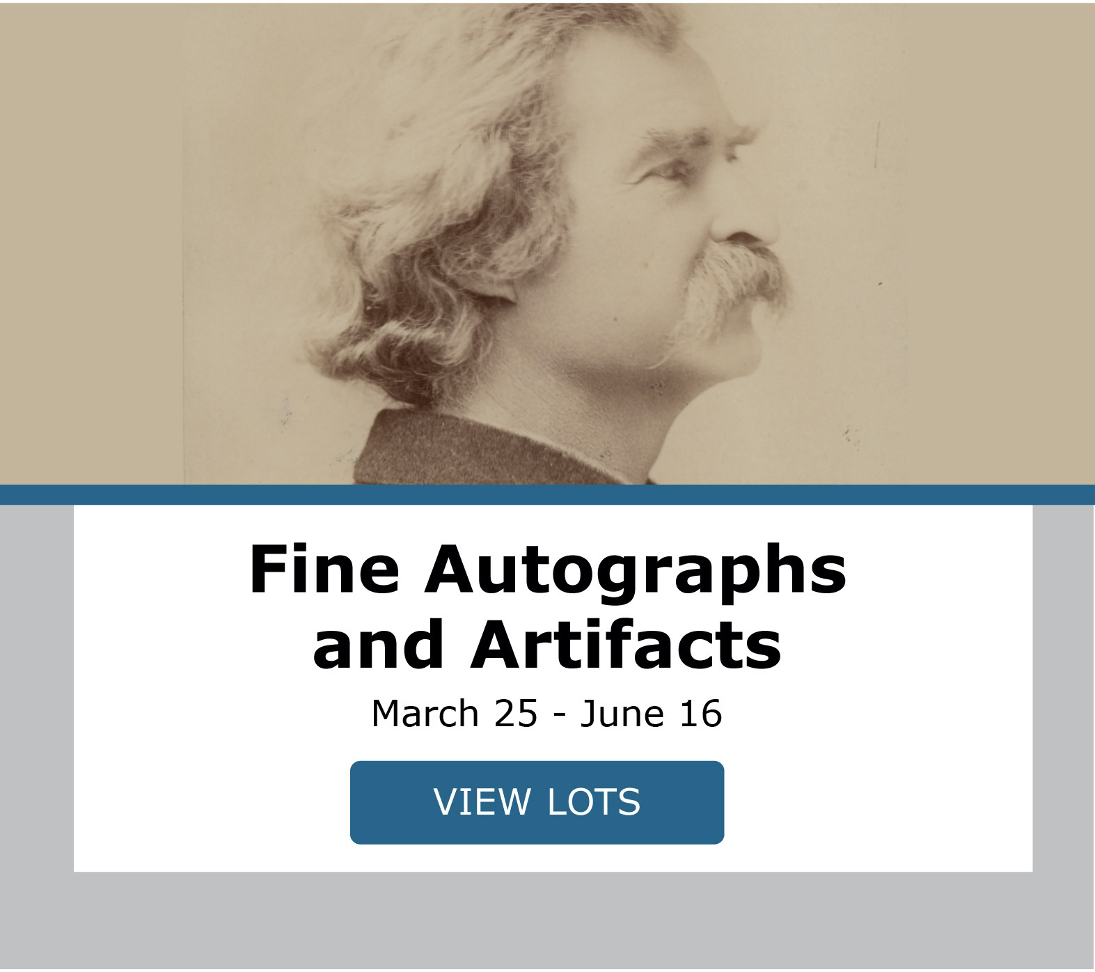 Fine Autographs and Artifacts