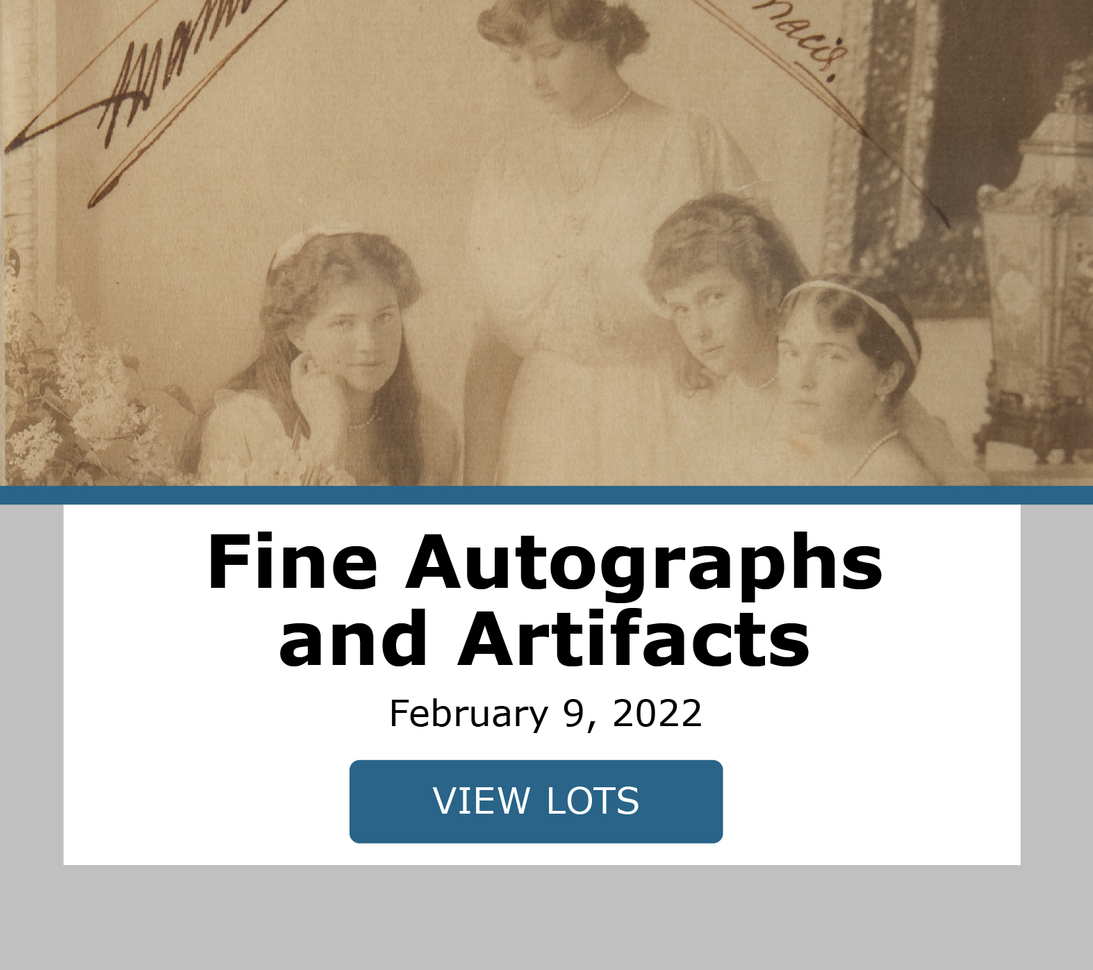 Fine Autographs and Artifacts