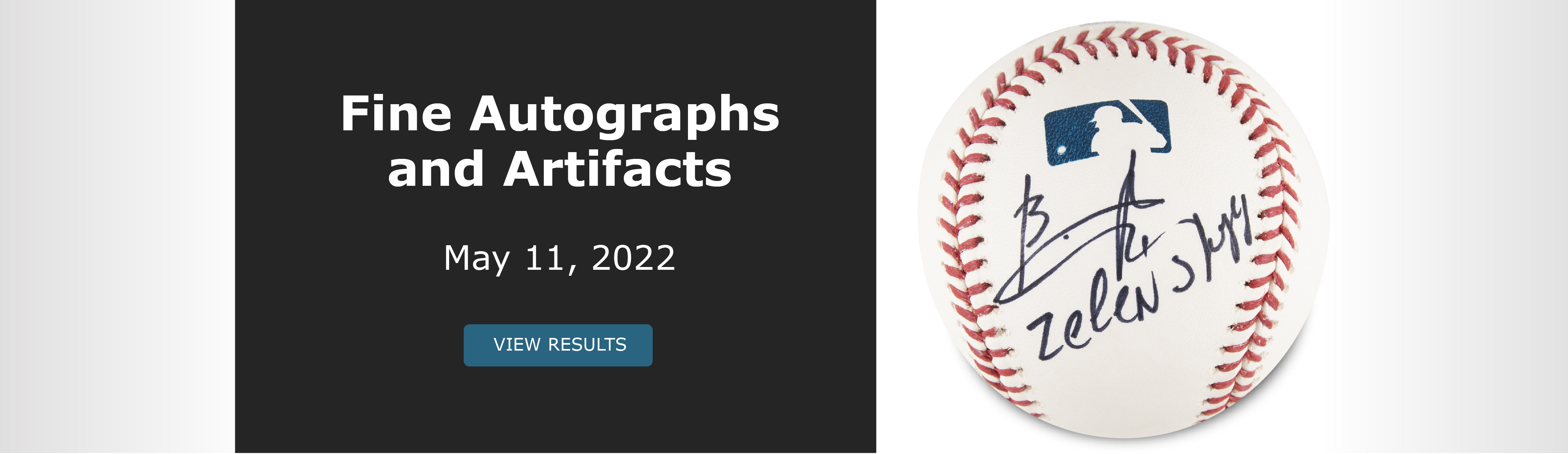 Fine Autographs and Artifacts. Bidding closes May 11th. Bid now!