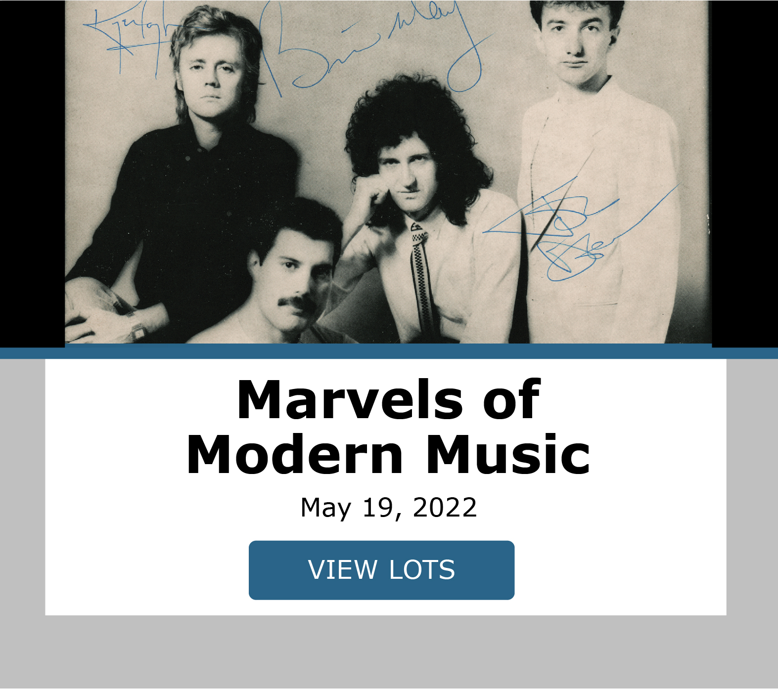 Marvels of Modern Music. Bidding closes May 19th. Bid Now!