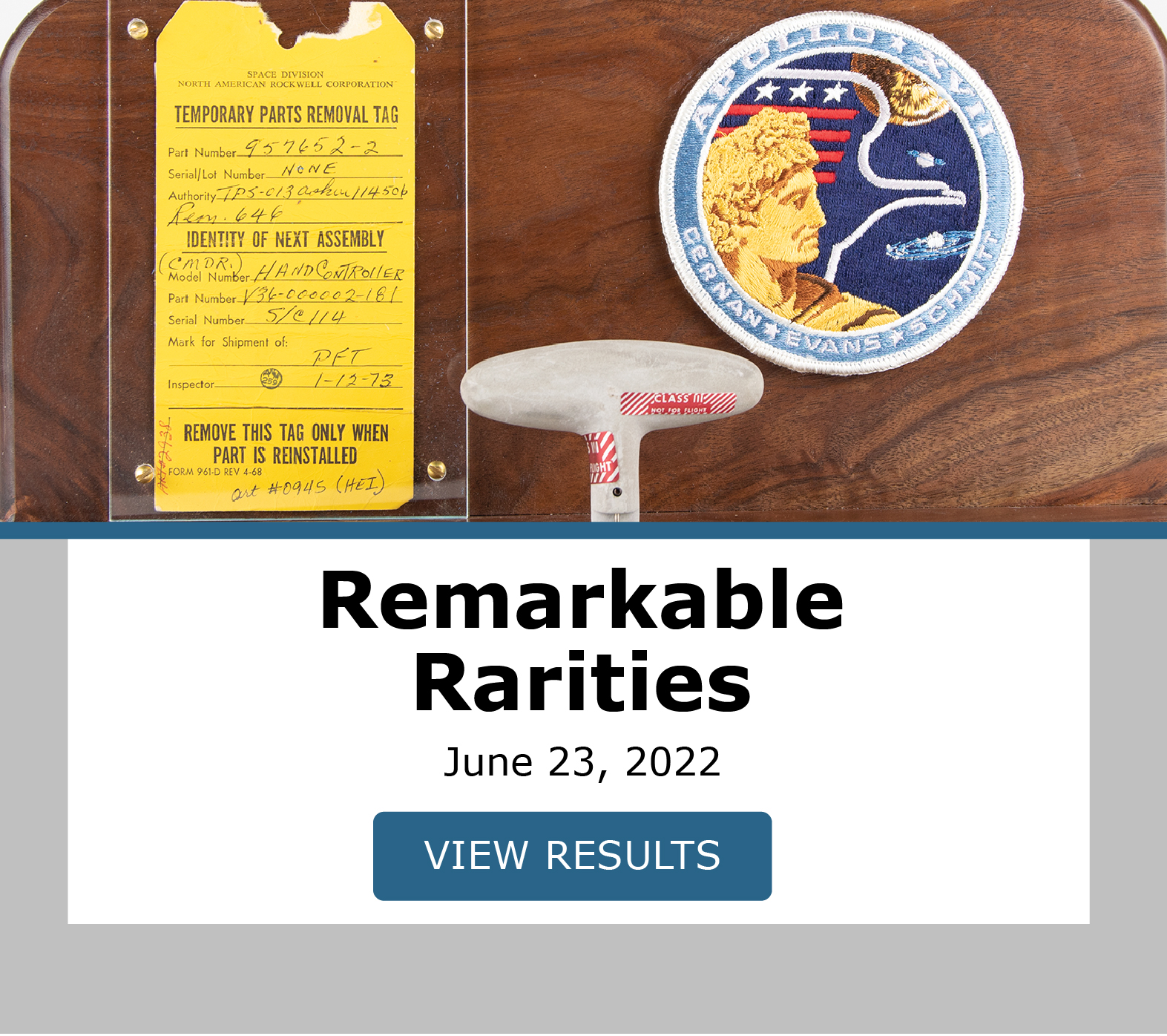 Remarkable Rarities live auction is now closed! View Results!