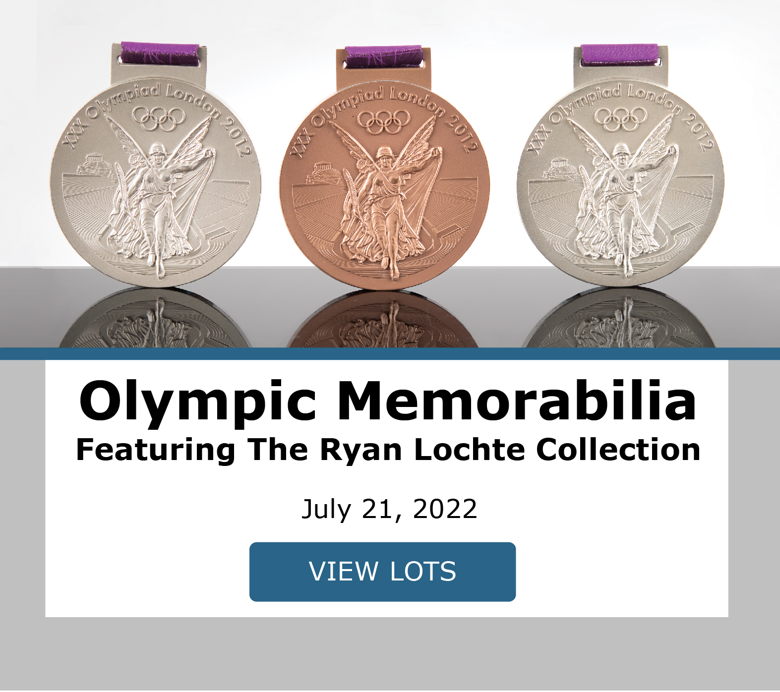 Olympic Memorabilia Featuring Ryan Lochte Collection. Bidding Closes July 21. 
