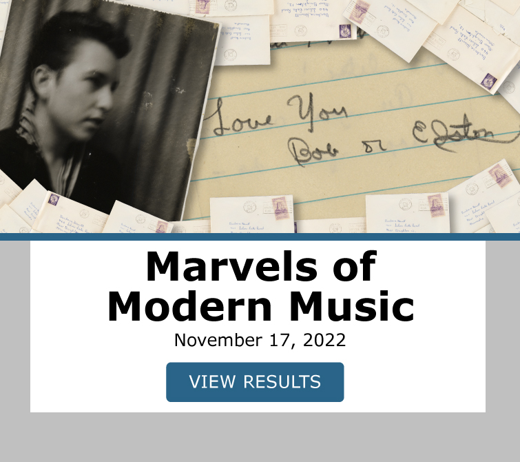 648 Marvels of Modern Music Auction Closed November 17, 2022. View Results!