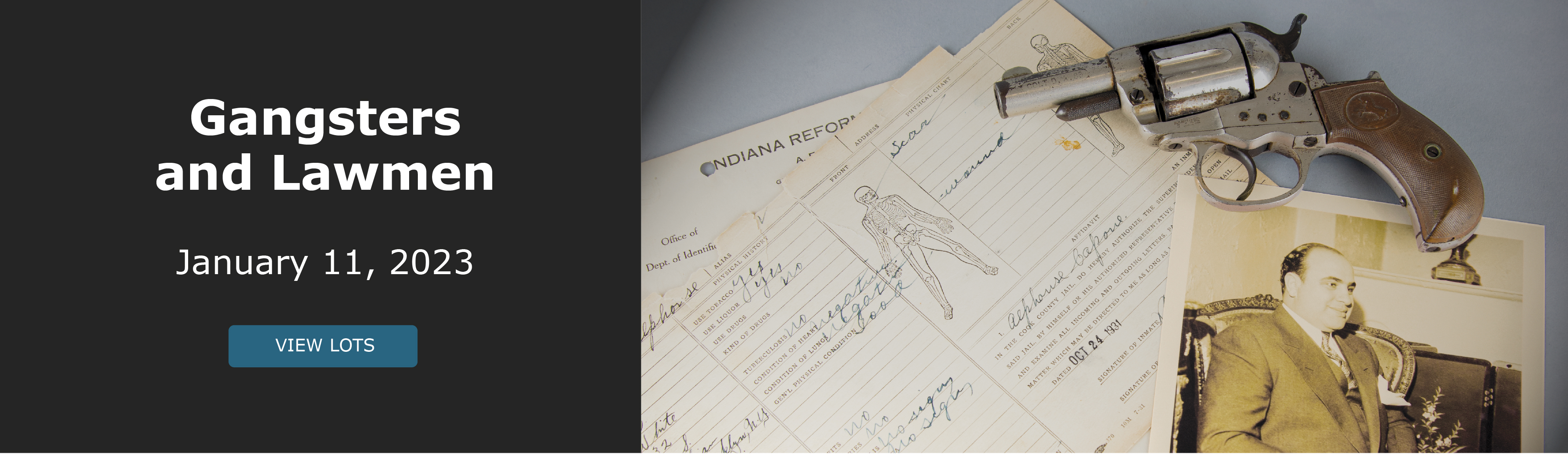 Gangsters and Lawmen. Bidding closes January 11, 2023. View Lots!