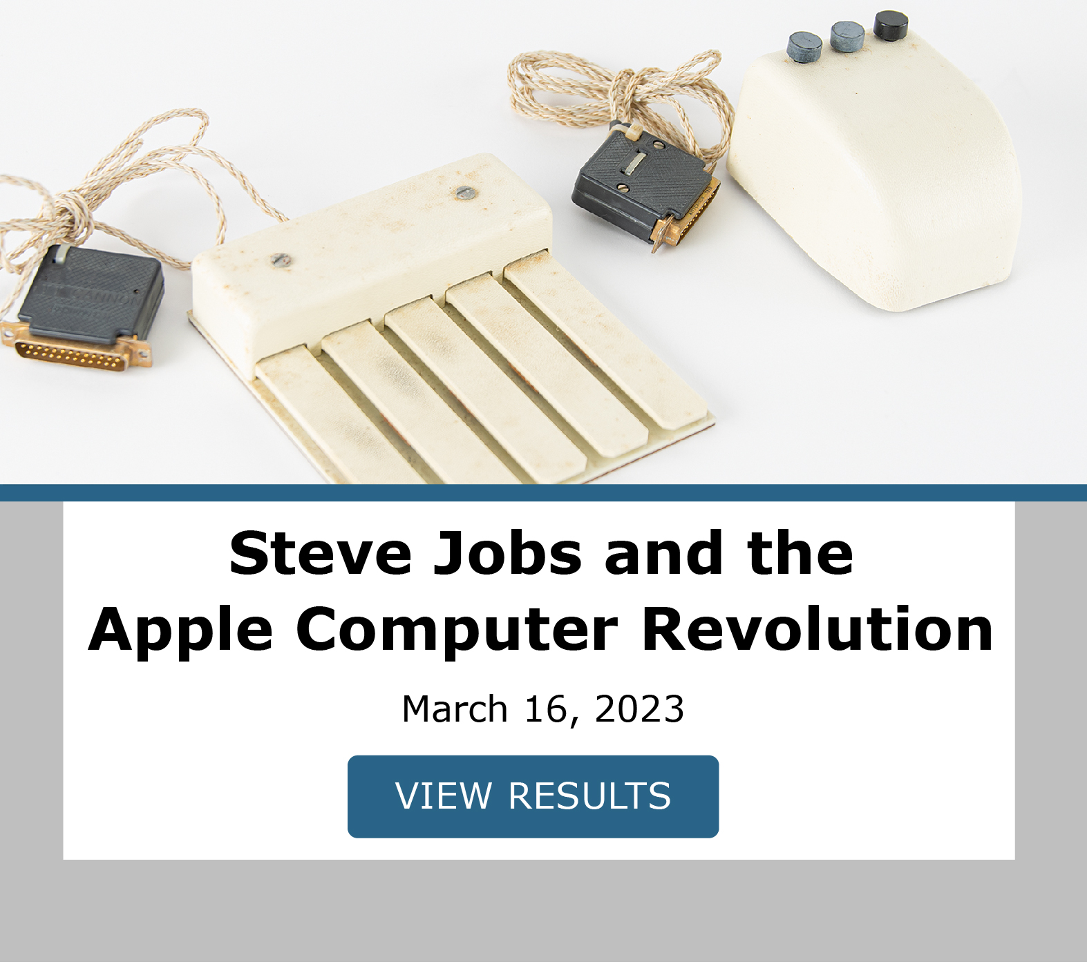 Steve Jobs and the Apple Computer Revolution. Bidding Closes March 16, 2023. View Results!