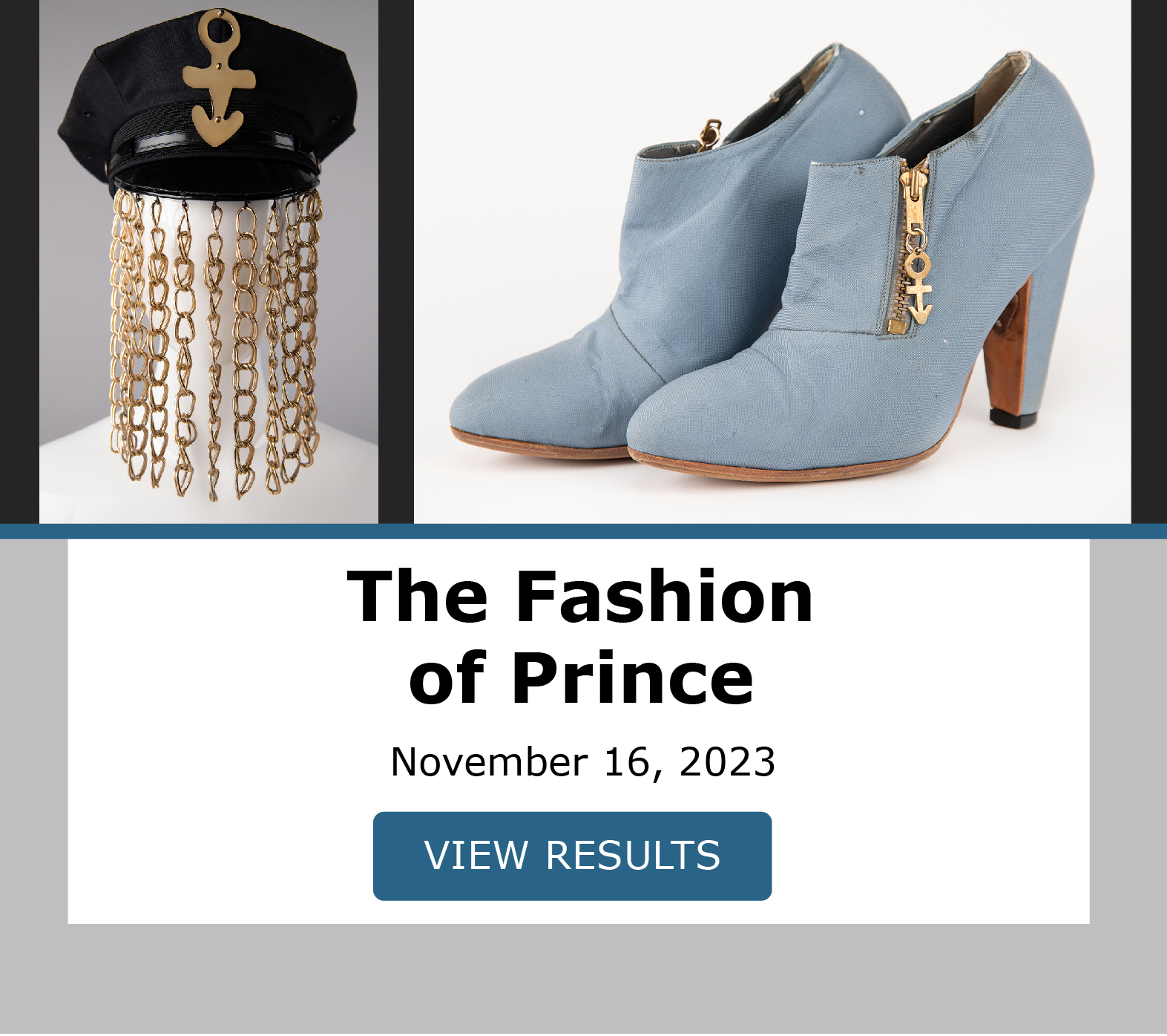 The Fashion of Prince. Bidding closed November 16. View lots now!