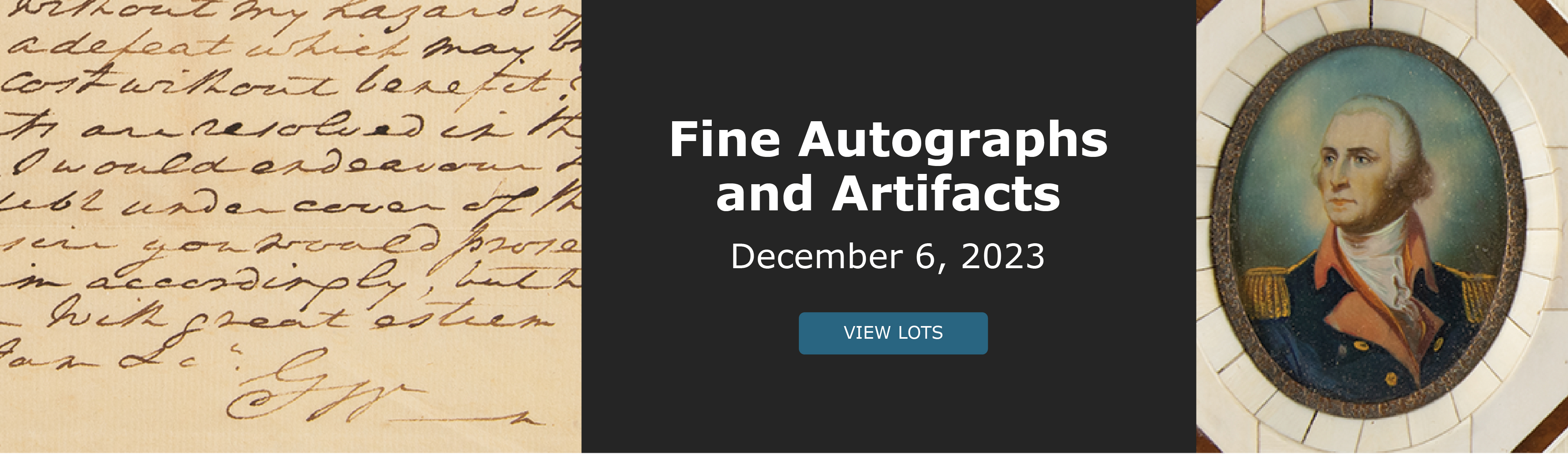 Fine Autographs and Artifacts. Bidding closes December 6th!