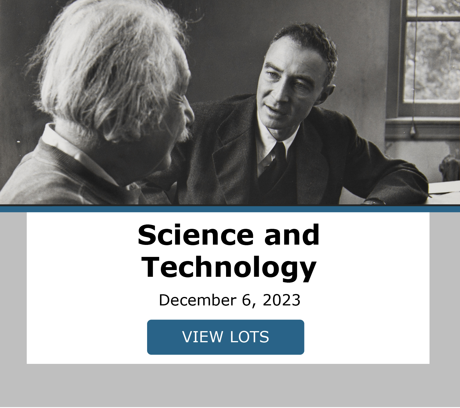 Science and Technology. Bidding closes December 6th. View Lots!
