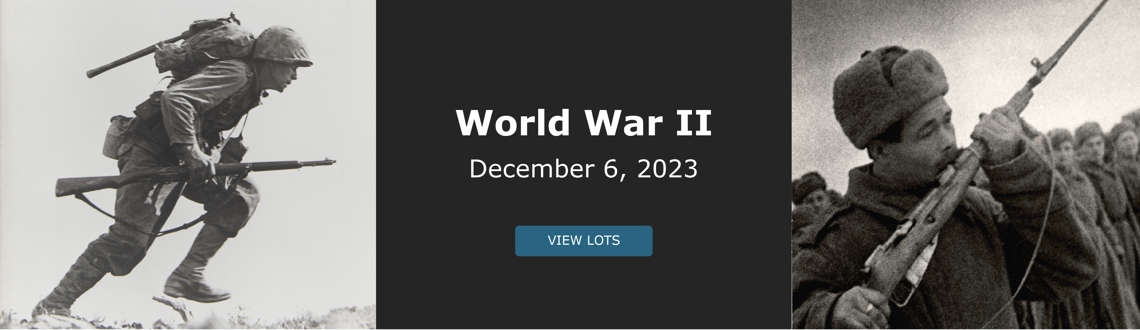 World War II. Bidding closes December 6th. View Lots!
