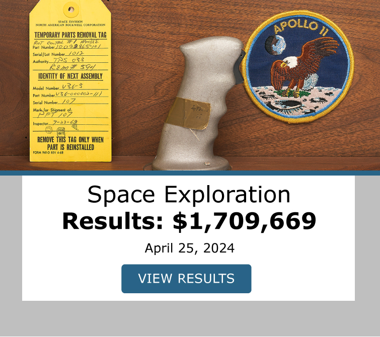 Space Exploration and Aviation. Bidding closed April 25. View Results!