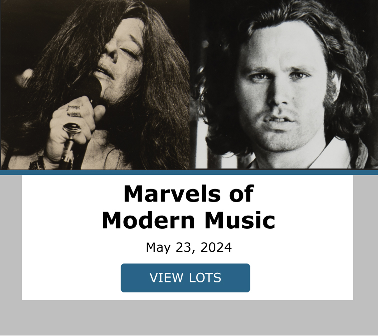 Marvels of Modern Music! Bidding closes May 23. View Lots!