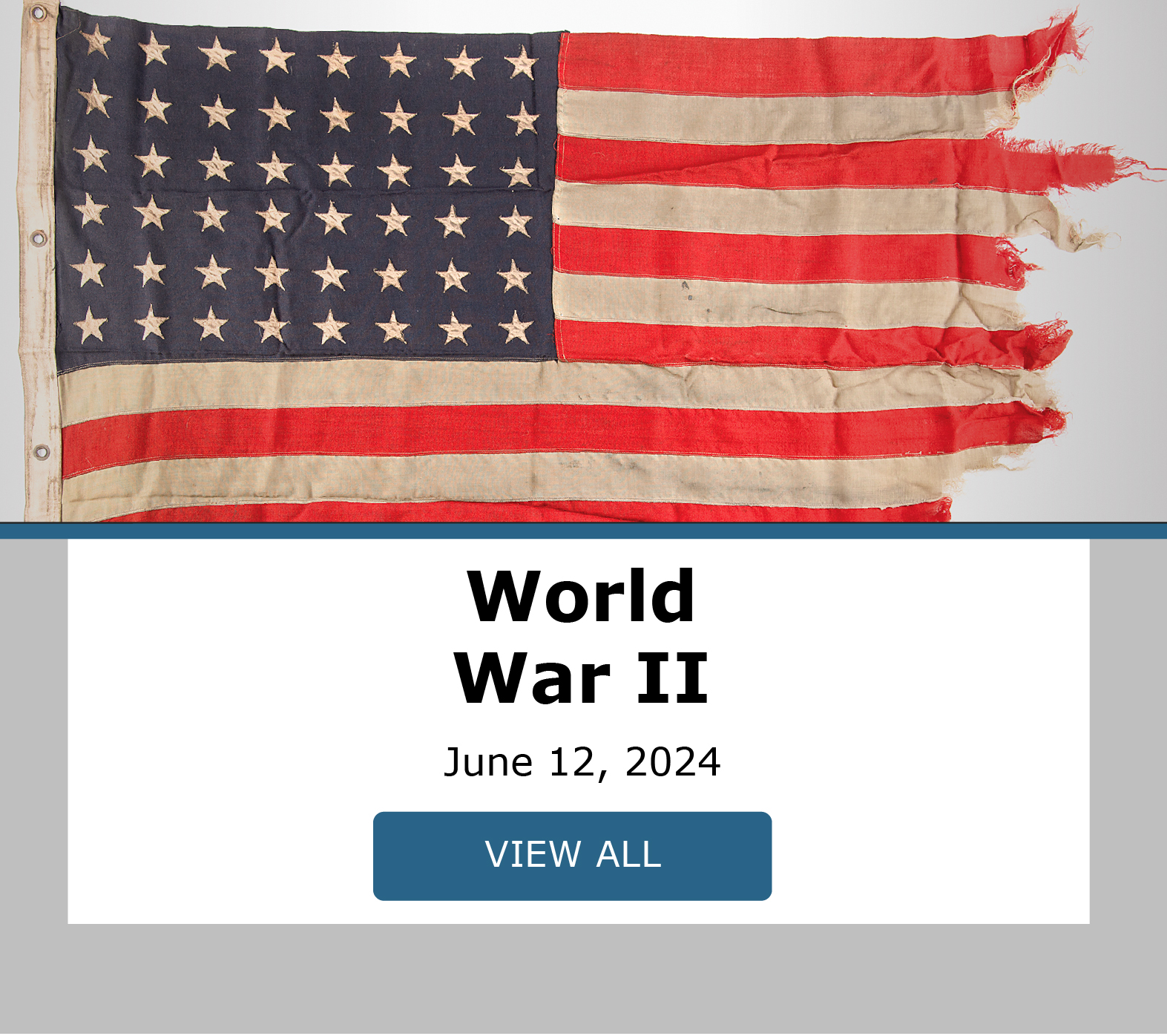 World War II. Bidding closes June 12. View Lots!