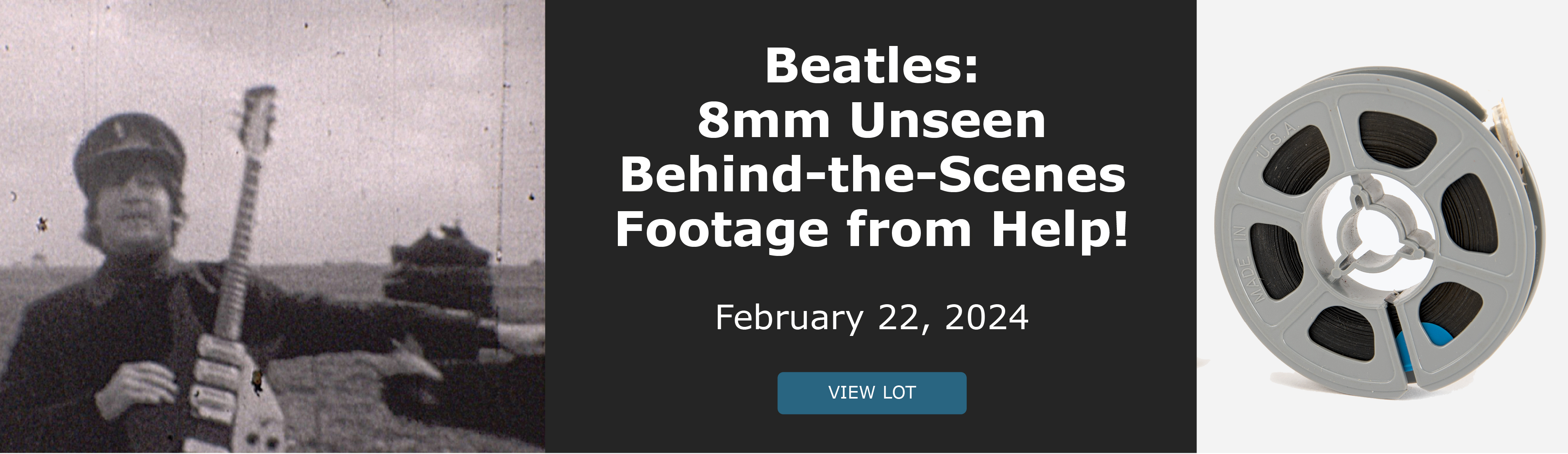 Beatles: 8mm Unseen Behind-the-Scenes Footage from Help! Bidding closes February 22. View Lot!