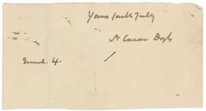Lot #869 Arthur Conan Doyle - Image 1