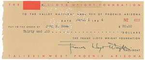 Lot #533 Frank Lloyd Wright