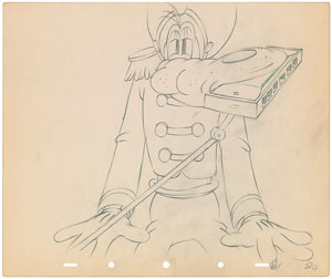 Lot #603 Goofy production drawing from Mickey’s Amateurs - Image 1