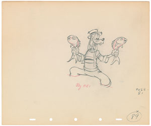 Lot #636 Goofy production drawing from Goofy and Wilbur - Image 1