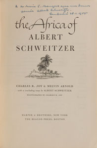 Lot #306 Albert Schweitzer - Image 1