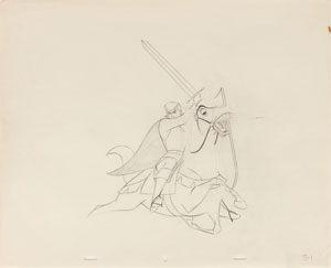 Lot #722 Prince Phillip production drawing from