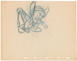 Lot #656 Pinocchio production drawing from