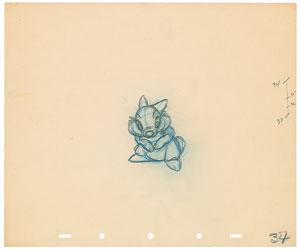 Lot #671 Miss Bunny production drawing from Bambi - Image 1