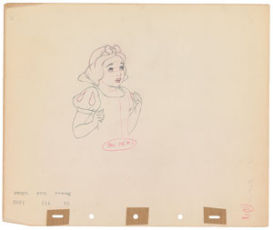 Lot #609 Snow White production drawing from Snow White and the Seven Dwarfs - Image 1