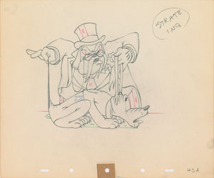 Lot #639 Pluto and the Judge production drawing