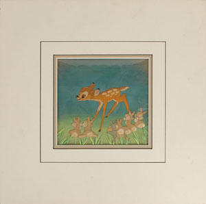 Lot #672 Bambi and Bunnies production cel from Bambi - Image 1