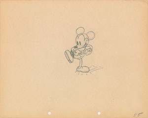 Lot #593 Mickey Mouse production drawing from
