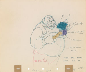 Lot #658 Stromboli production drawing from  Pinocchio - Image 1