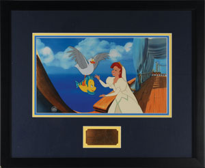 Lot #749 Ariel, Scuttle, and Flounder production cels from The Little Mermaid - Image 1