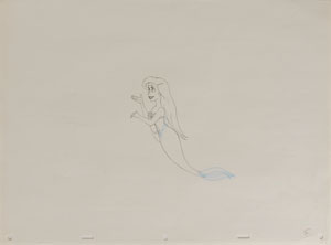 Lot #750 Ariel production drawing from The Little Mermaid - Image 1