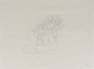 Lot #755 Bimbettes production drawing from  Beauty and the Beast - Image 1