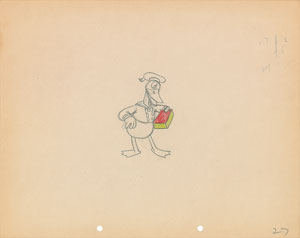 Lot #596 Donald Duck production drawing from 